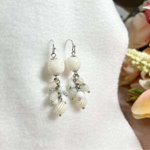 Chico’s White Cluster Dangle Earrings